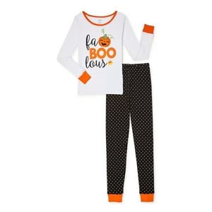Halloween 2 piece girls pajamas set